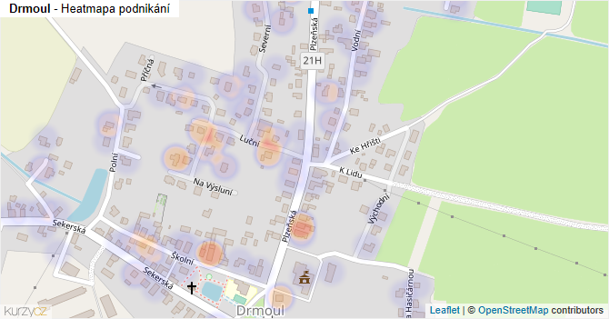 Drmoul - mapa podnikání