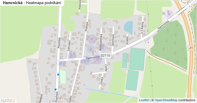 Hamrnická - mapa podnikání