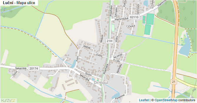 Luční - mapa ulice