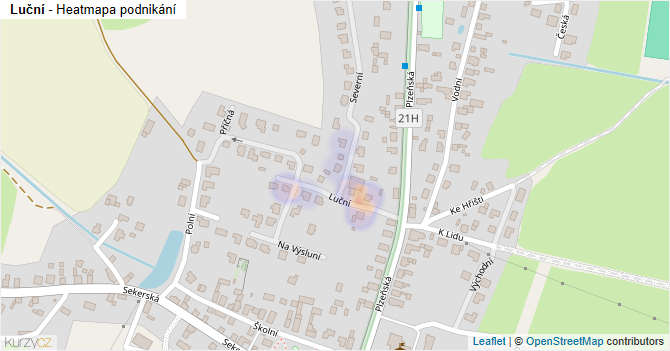 Luční - mapa podnikání