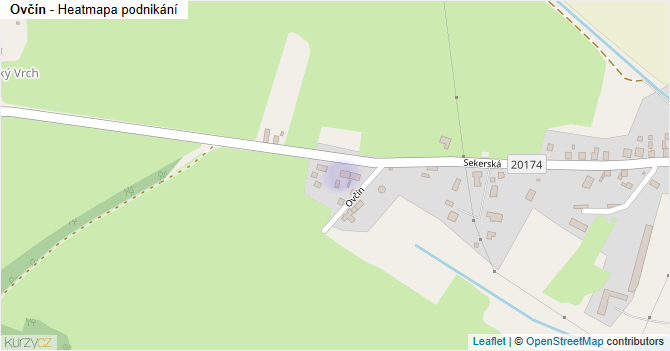 Ovčín - mapa podnikání