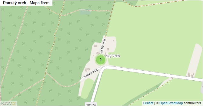 Panský vrch - mapa firem