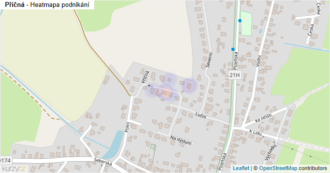 Příčná - mapa podnikání