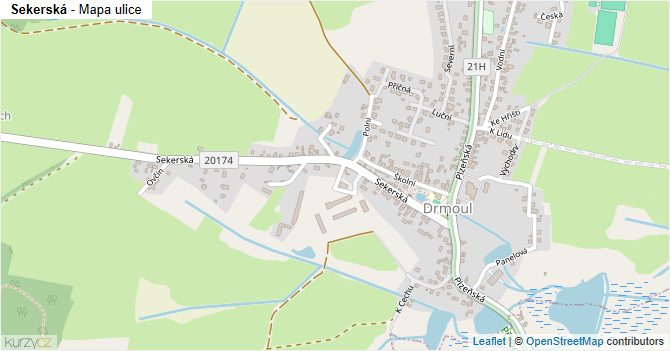 Sekerská - mapa ulice