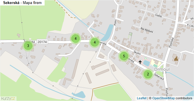 Sekerská - mapa firem