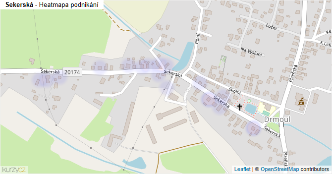 Sekerská - mapa podnikání