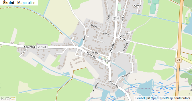 Školní - mapa ulice