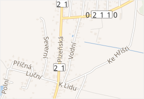 Vodní v obci Drmoul - mapa ulice