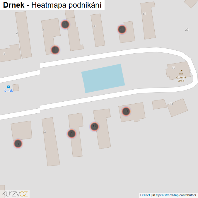 Mapa Drnek - Firmy v obci.