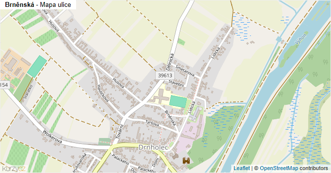 Brněnská - mapa ulice