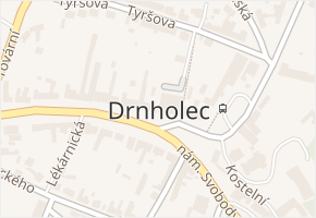 Drnholec v obci Drnholec - mapa části obce