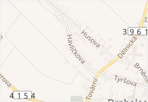 Havlíčkova v obci Drnholec - mapa ulice