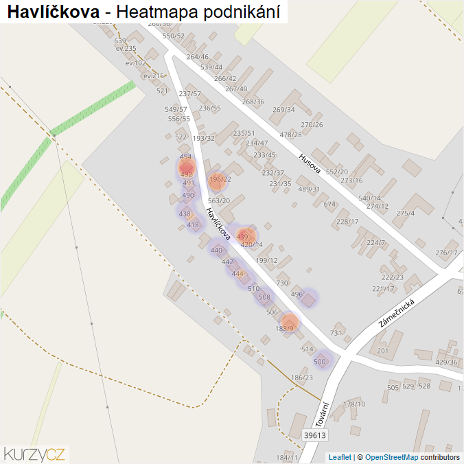 Mapa Havlíčkova - Firmy v ulici.