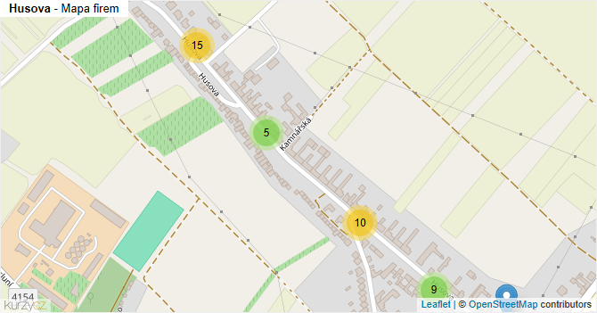 Husova - mapa firem