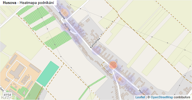Husova - mapa podnikání