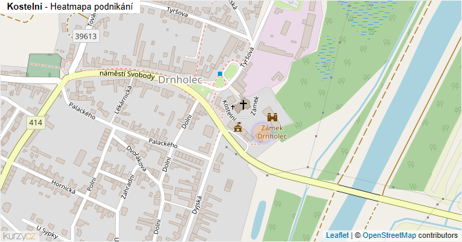Kostelní - mapa podnikání