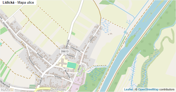 Lidická - mapa ulice