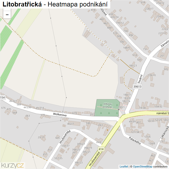 Mapa Litobratřická - Firmy v ulici.