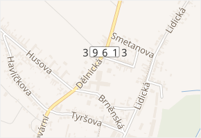 Na Rozvalinách v obci Drnholec - mapa ulice