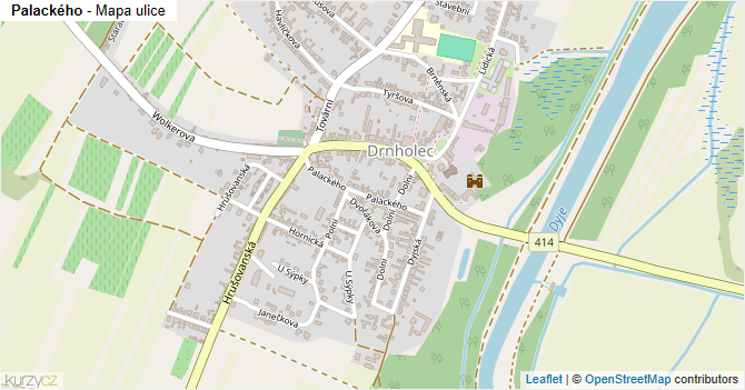 Palackého - mapa ulice