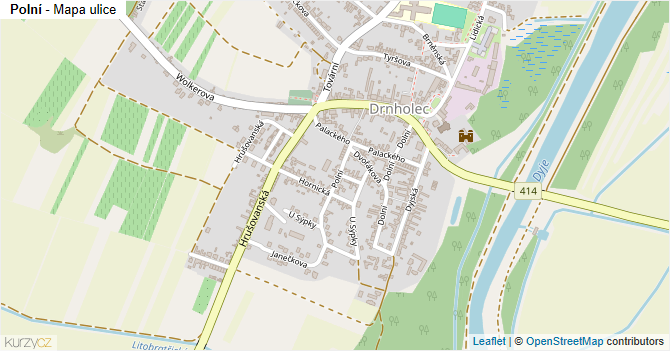 Polní - mapa ulice