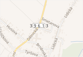 Stavební v obci Drnholec - mapa ulice