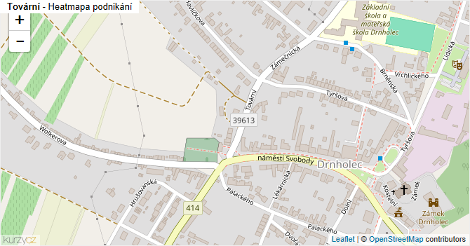 Tovární - mapa podnikání