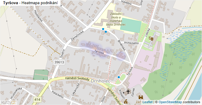 Tyršova - mapa podnikání