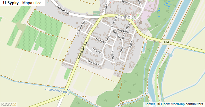 U Sýpky - mapa ulice