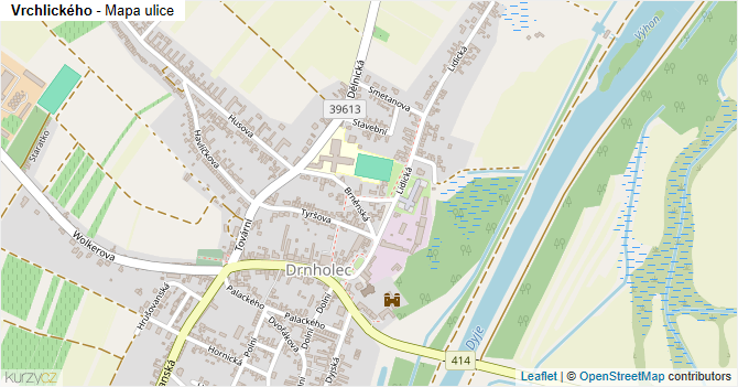 Vrchlického - mapa ulice
