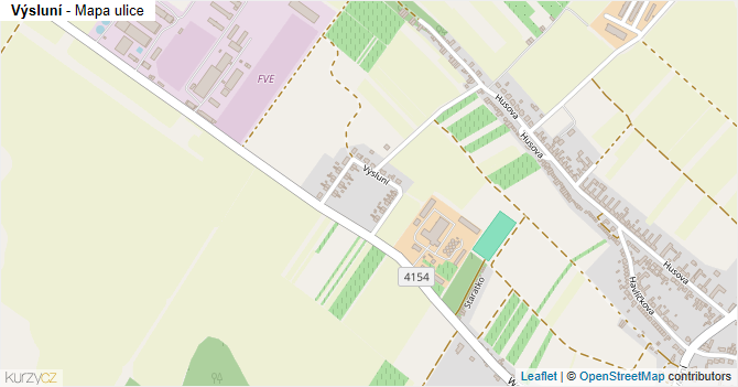 Výsluní - mapa ulice