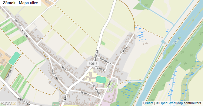 Zámek - mapa ulice