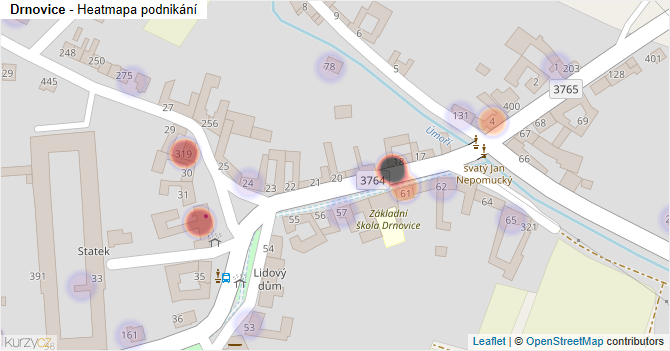 Drnovice - mapa podnikání