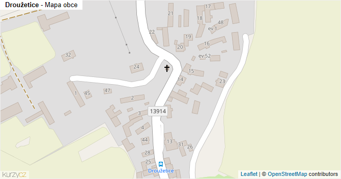 Droužetice - mapa obce