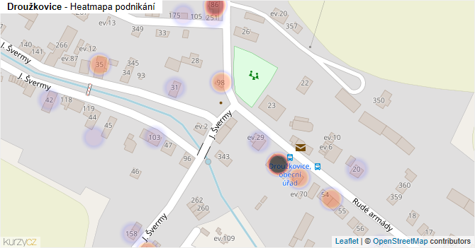 Droužkovice - mapa podnikání