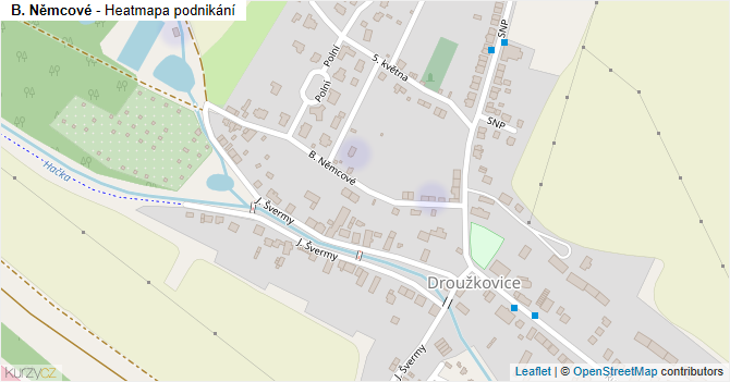 B. Němcové - mapa podnikání