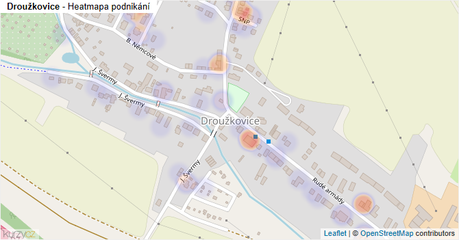 Droužkovice - mapa podnikání