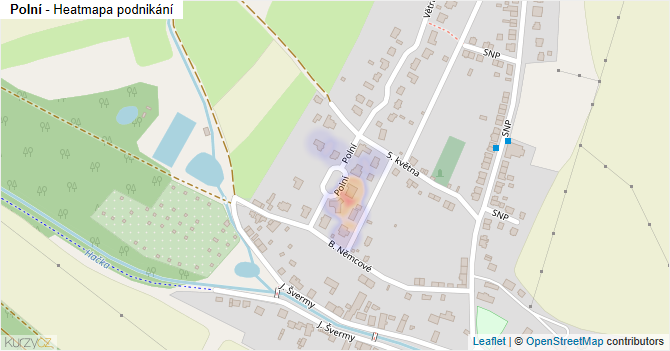 Polní - mapa podnikání