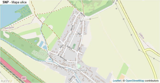 SNP - mapa ulice
