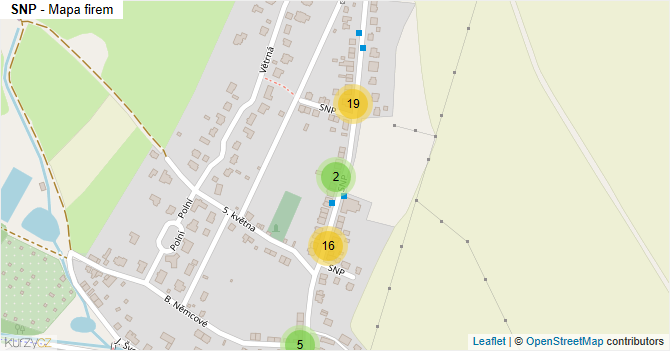 SNP - mapa firem
