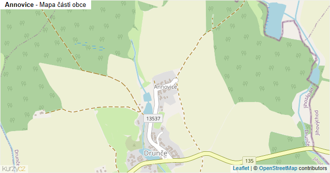 Annovice - mapa části obce