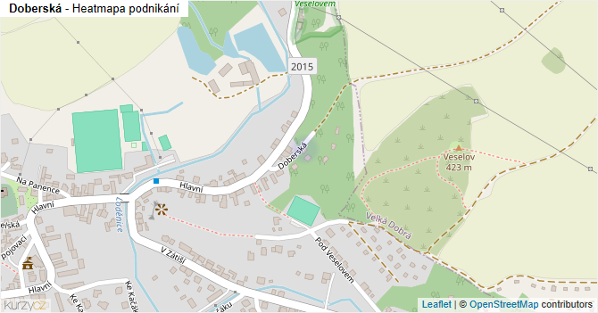Doberská - mapa podnikání