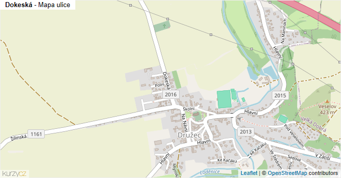 Dokeská - mapa ulice