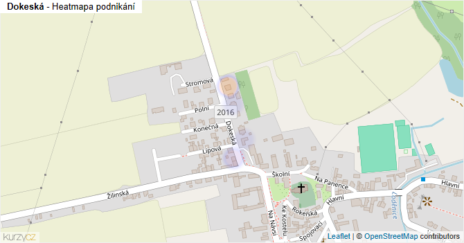 Dokeská - mapa podnikání