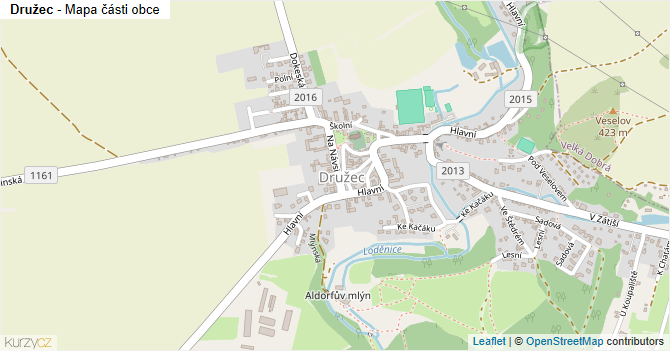 Družec - mapa části obce