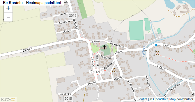 Ke Kostelu - mapa podnikání