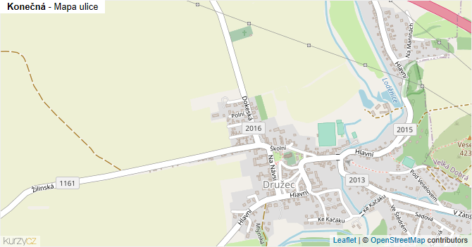 Konečná - mapa ulice