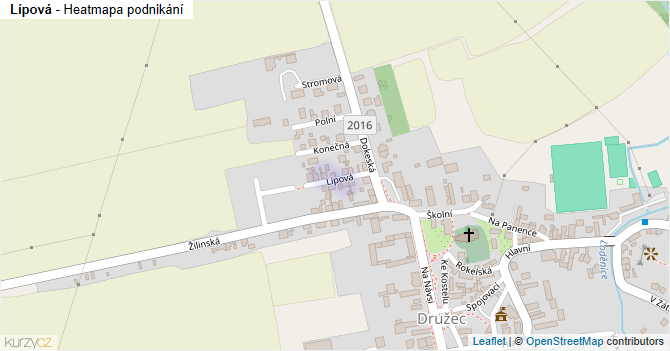 Lípová - mapa podnikání