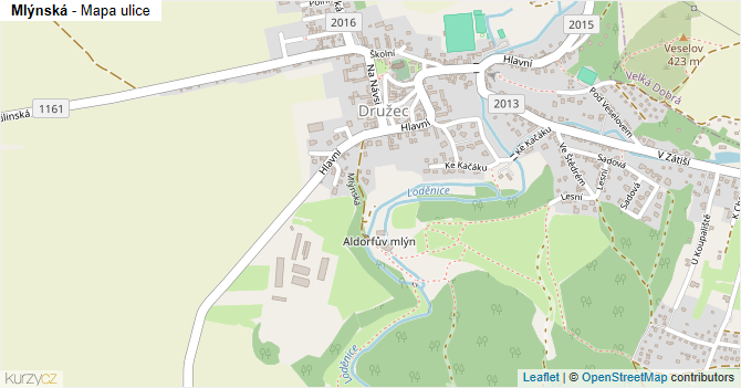 Mlýnská - mapa ulice