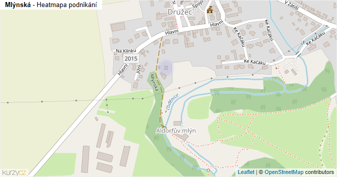Mlýnská - mapa podnikání